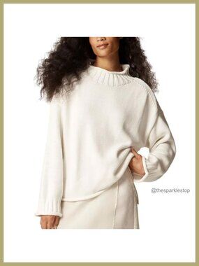Oversized Roll Neck Sweater Long Sleeve Lightweight Knit Pullover